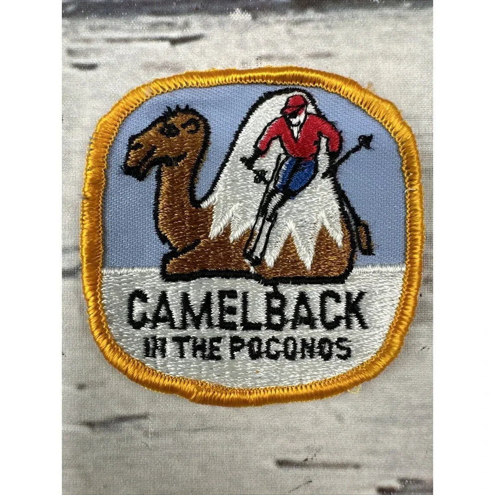 Vintage Ski Patch Camelback In The Poconos Tanglwood Jean Claude Killy Shawnee